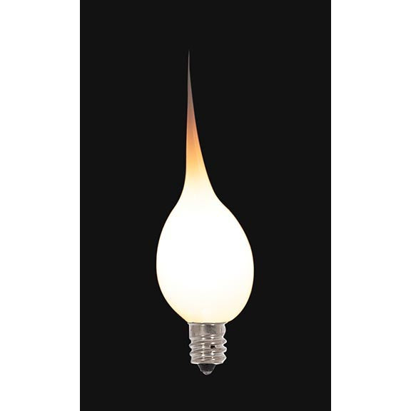 Clear Silicone Tip 7 Watt Incandescent E-12 Light Bulb (47334)