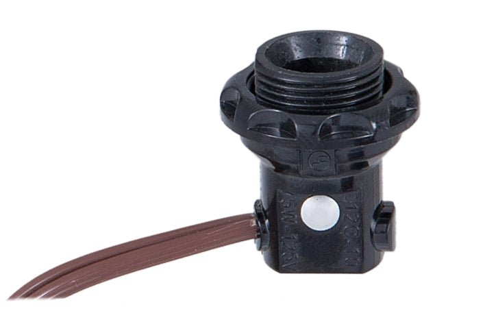 E12 Candelabra Socket (European Style) With Phenolic Ring & 24" SPT-1 Wire Leads (47637)