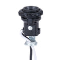 E12 Candelabra Socket With External Threads, Ring, Hickey, & 8" Wire Leads (47638)