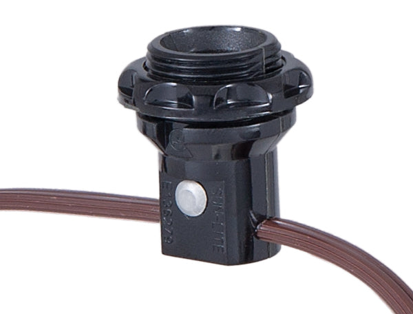 3-Light E12 Candelabra Socket Harness Set Each With Phenolic Ring & 18/2 Wire Leads (47639)