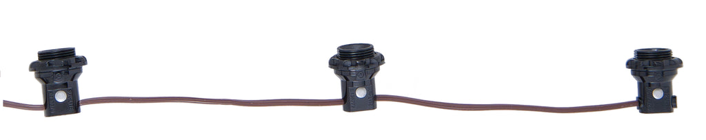 3-Light E12 Candelabra Socket Harness Set Each With Phenolic Ring & 18/2 Wire Leads (47639)