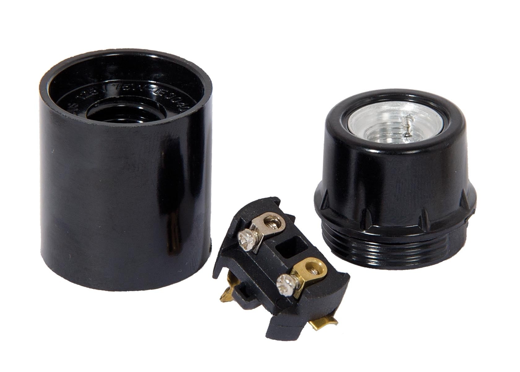 Euro Style Candelabra Phenolic 3 Piece Smooth Socket (47648)