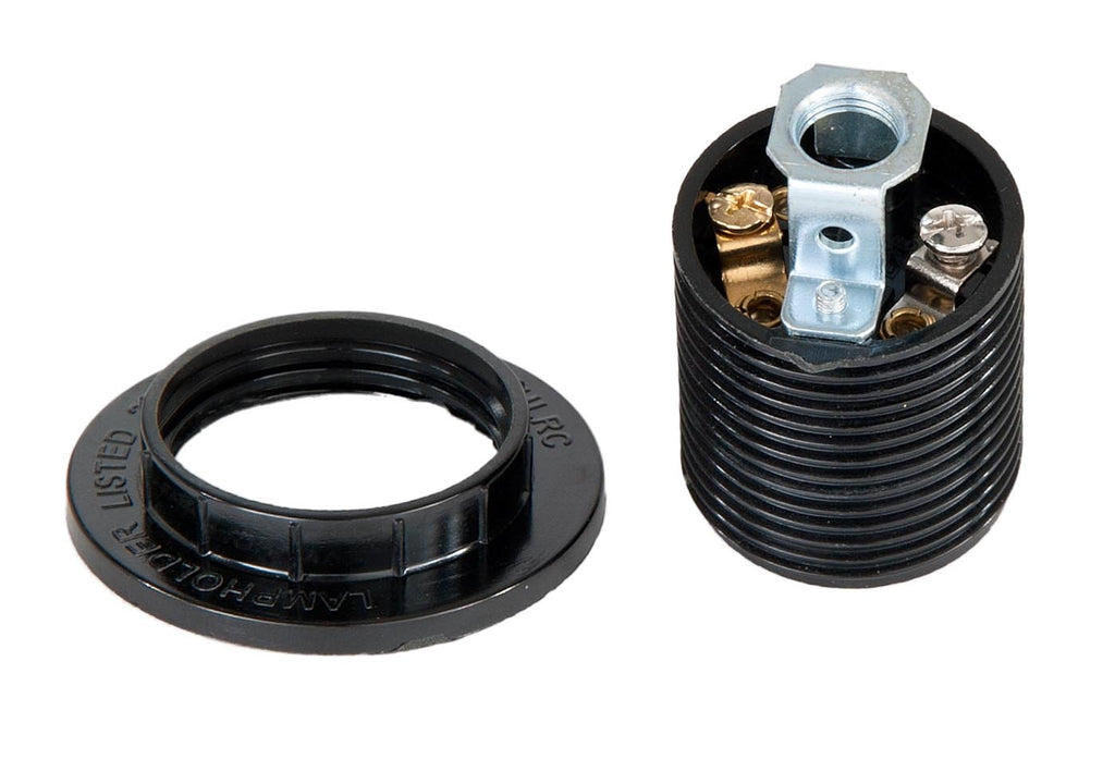 2 Piece Threaded Phenolic Socket with 1/8IP Metal Hickey & Shade Ring (47665)