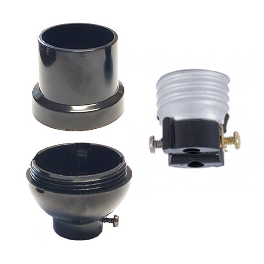 Short Keyless Phenolic Socket, Medium Base, No UNO Threads (47675)