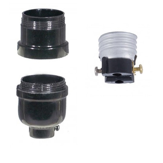 Long Keyless Phenolic Socket, Medium Base, with UNO Threads (47680)