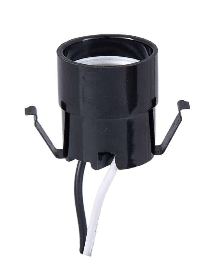 Edison Size Socket With Clip and 8 Inch Lead Wires (47690)
