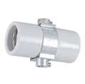 Twin Medium Base (E26), Glazed Porcelain Socket With Double 1/8 IP Bushing Strap (47708)