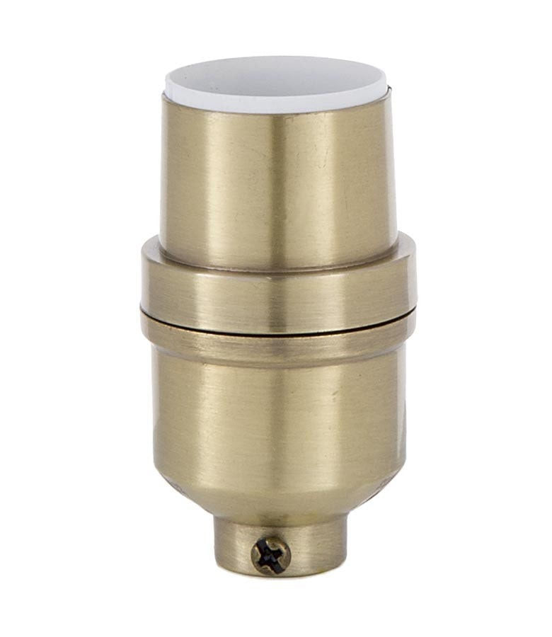 Modern Style Keyless Medium Socket (E26), Antique Brass Finish, 1/8IP (47729A)