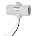 Twin E-26 Base Glazed Porcelain Socket with Double Brushing Strap, 24" Leads (47757)