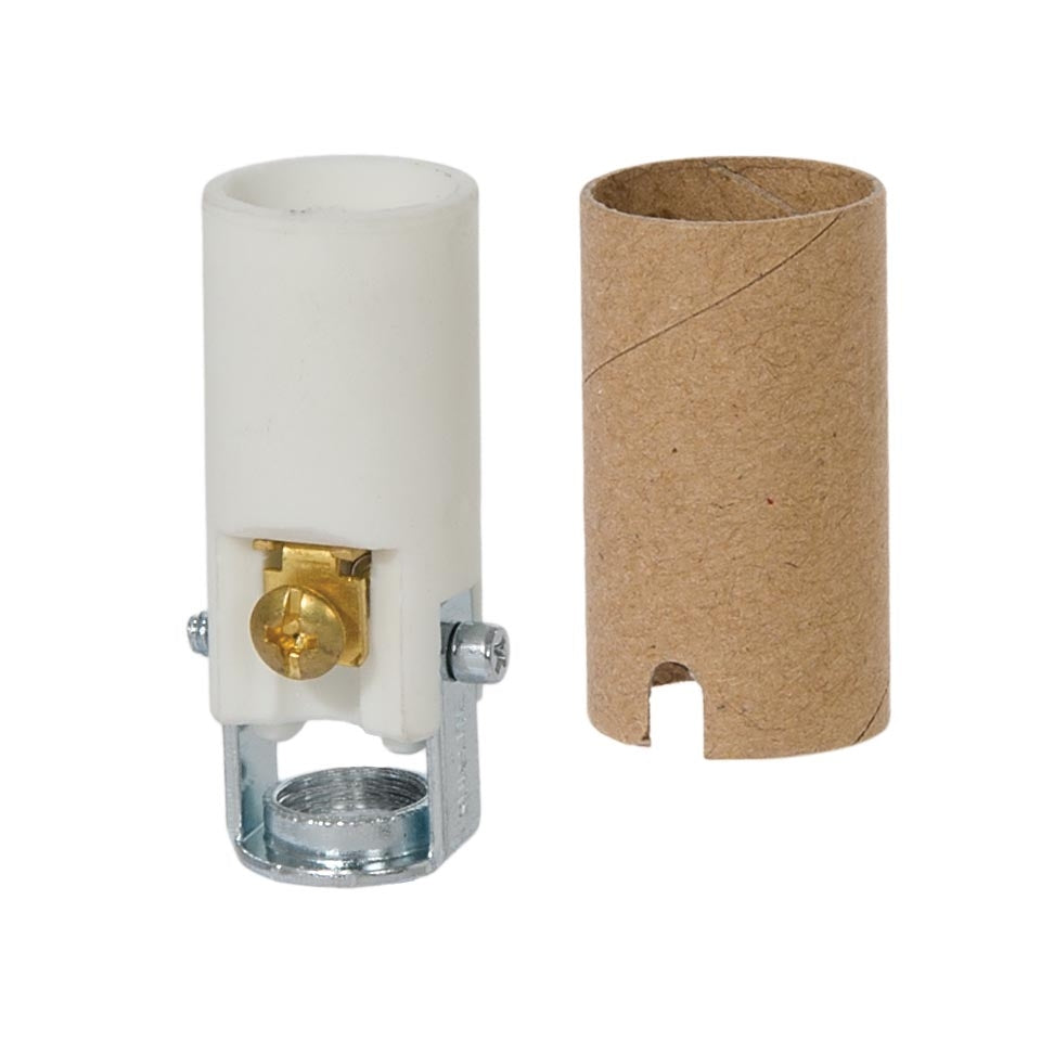 Candelabra Base Short Keyless Porcelain Socket with Paper Insulator (47759)