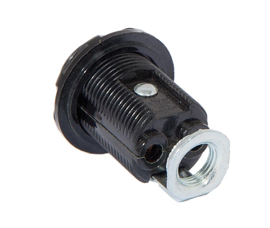Candelabra Base Fully Threaded Phenolic Socket with External Threads (47768)