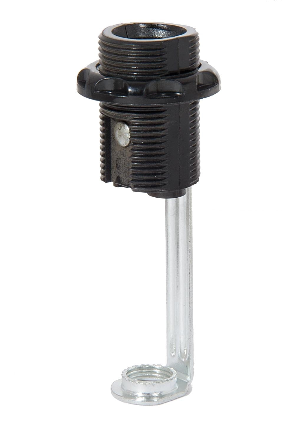 3" Tall Candelabra Base Fully Threaded Phenolic Socket with External Threads (47770)