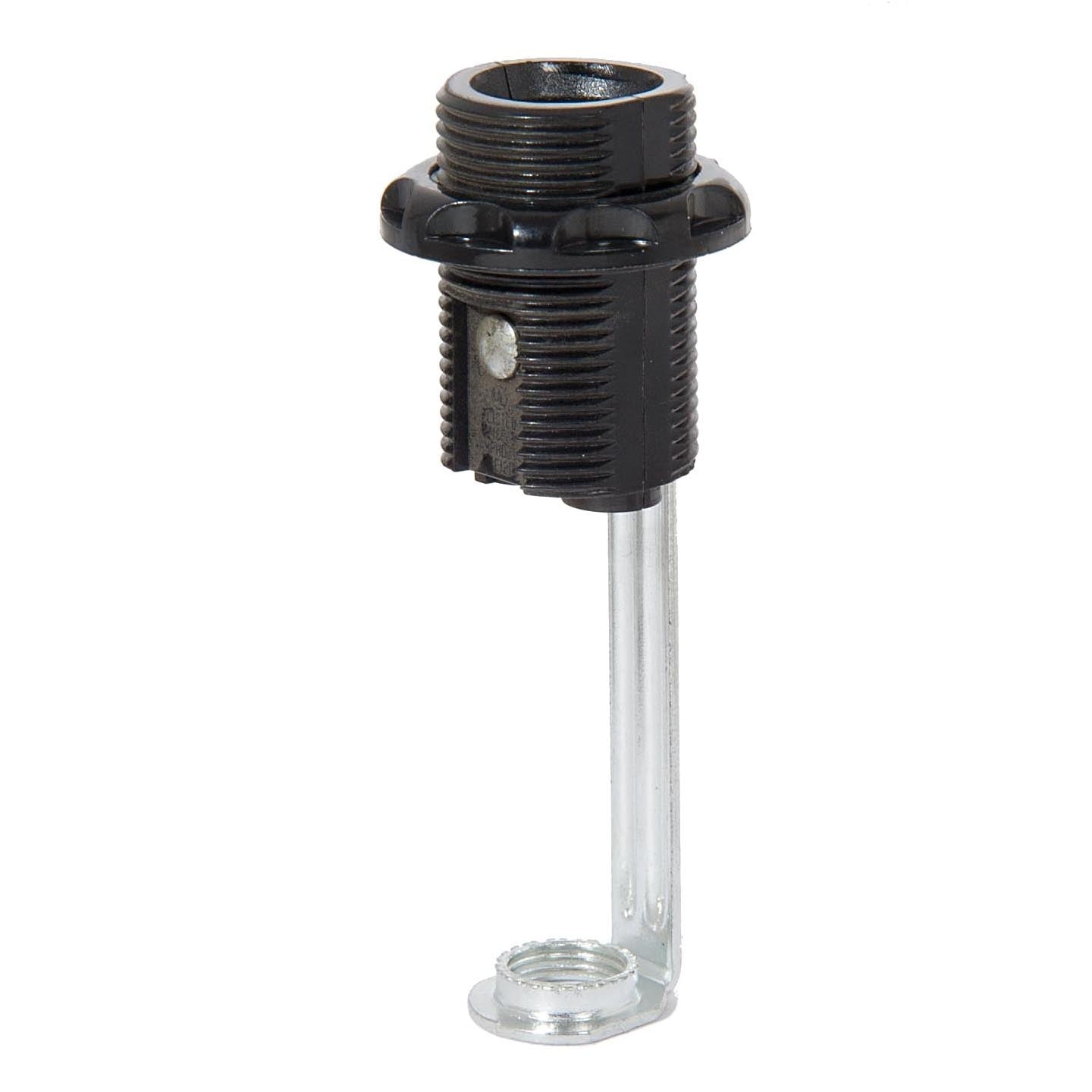 3" Tall Candelabra Base Fully Threaded Phenolic Socket with External Threads (47770)