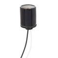 Keyless Glazed Black Porcelain E-26 Socket, Bottom 1/8 IPS Metal Cap And Wire Leads (48097)