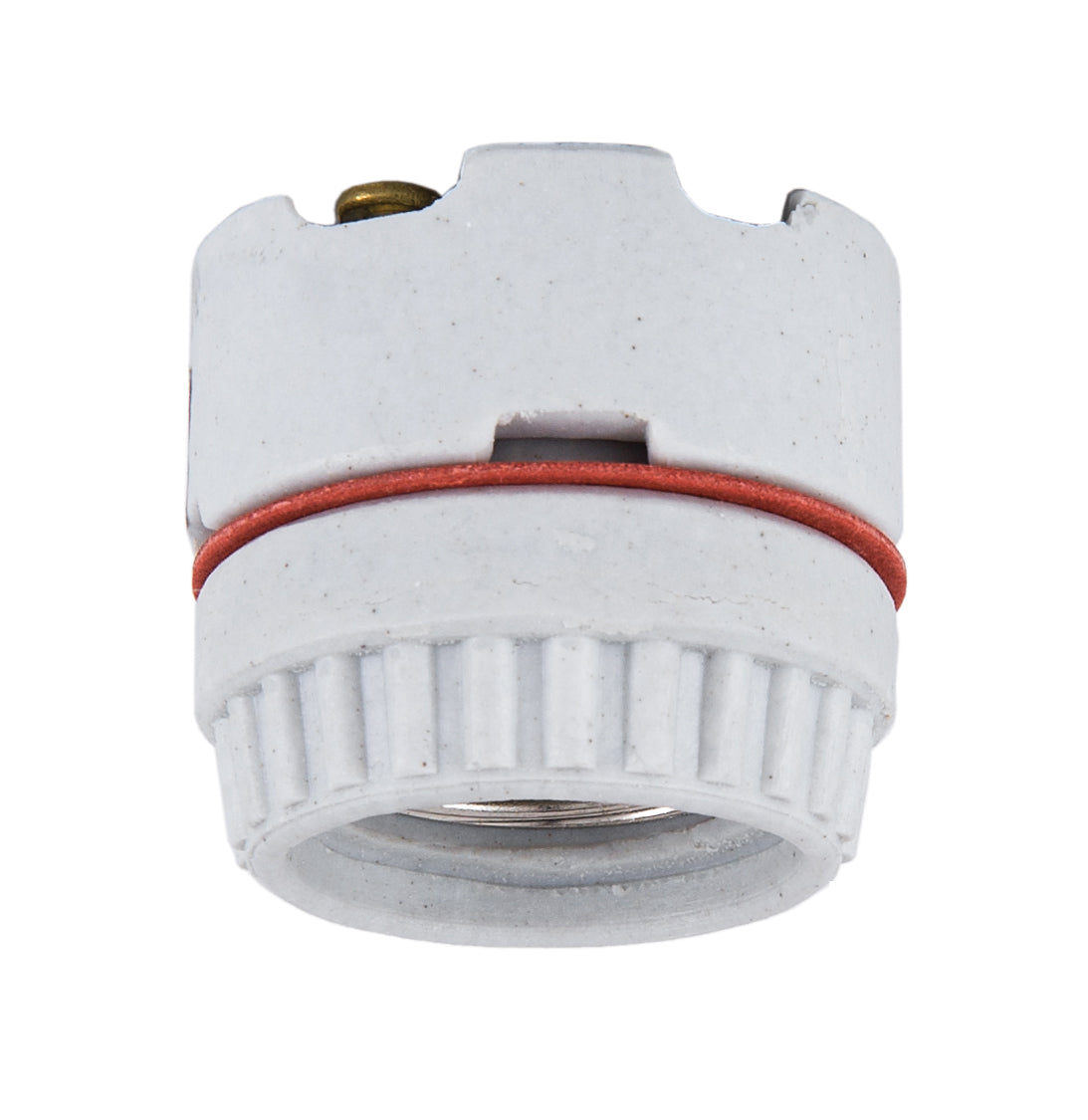 Medium Base, Porcelain, 2-Piece Sign Receptacle for 1-7/16" Diameter Hole (48113i)