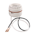 Leviton Brand Porcelain Medium Base, 2-Piece Sign Receptacle for 1-7/16" Diam Hole, 9" Leads (48118)