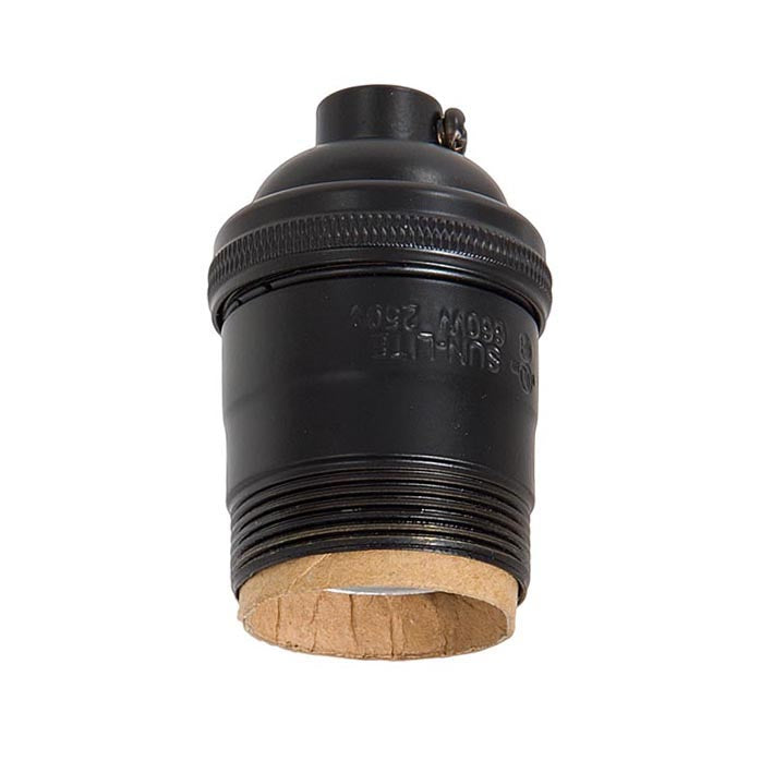 Premium Satin Black Finish Heavy Turned Brass Keyless Short Socket, UNO Thread (48260BK)
