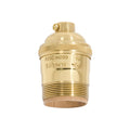 Polished & Lacquered Finish, Heavy Turned Brass Keyless Socket, UNO Thread Shell (48260)