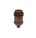 Antique Bronze Finish Heavy Turned Brass Keyless, Tall Socket w/Ground Screw Terminal (48264B)