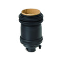 Satin Black Finish Brass Keyless, Heavy Turned Brass Tall Socket, Ground Screw Terminal (48264BK)