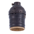 Antique Bronze Finish Keyless Brass E26 Socket, No UNO Thread (48291B)