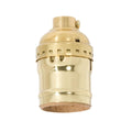 Keyless Polished & Lacquered Finish Early Electric Style Brass Lamp E26 Socket, No UNO Thread (48291)