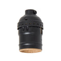 Satin Black Finish E-26 Brass Short Keyless Lamp Socket, No UNO Thread (48291BK)