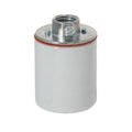 E-26 Keyless Porcelain Lamp Socket, Ground Screw & Metal Cap, 1/4 IPS Thread (48304)