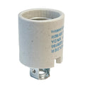 E26 Medium Porcelain Lamp Socket 1/8F, 1/2" Tall Metal Hickey & Easy Wire Terminals, 250V, 660W (48306)