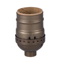 Standard Base, Keyless Aluminum Lamp E26 Socket, Antique Brass finish, 1/8IP (48348A)
