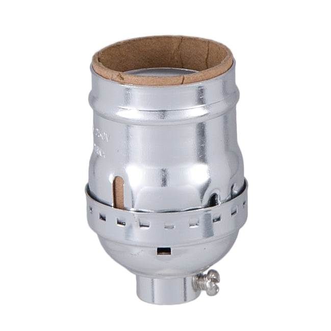 Keyless Aluminum Lamp E26 Medium Base Socket, Nickel finish, 1/8IP (48348N)