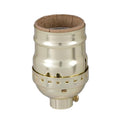 Keyless Aluminum Lamp E26 Socket, Brass Plated Finish, 1/8IP (48348)