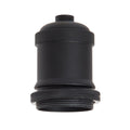 Satin Black Finish Die Cast Aluminum E-26 Socket Cover with E-26 Socket and Mounting Hardware (48731BK)