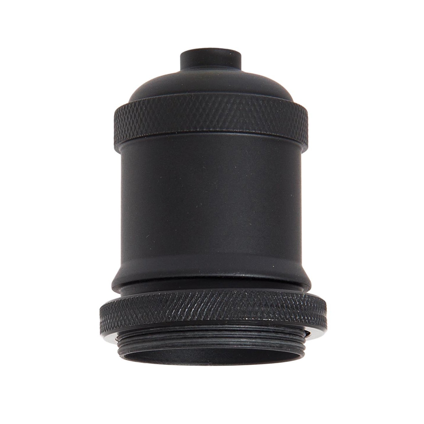 Satin Black Finish Die Cast Aluminum E-26 Socket Cover with E-26 Socket and Mounting Hardware (48731BK)