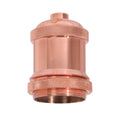 Polished Copper Finish Die Cast Aluminum E-26 Socket Cover with E-26 Socket and Mounting Hardware (48731C)