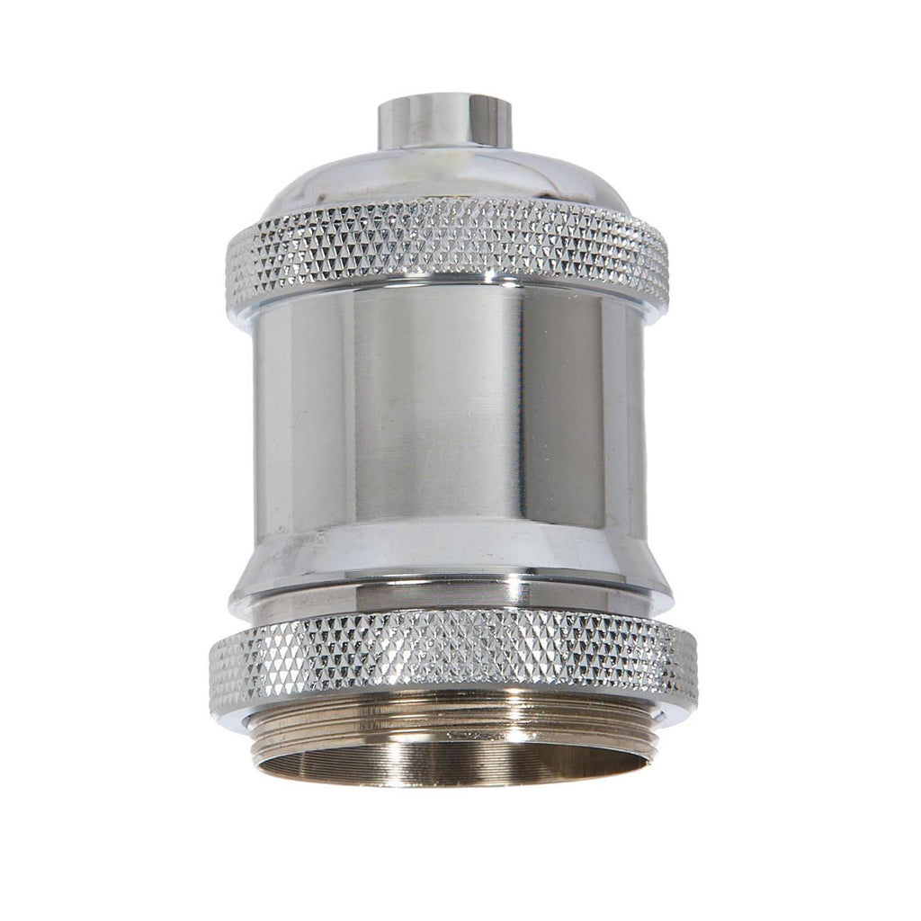 Polished Nickel Finish Die Cast Aluminum E-26 Socket Cover with E-26 Socket and Mounting Hardware (48731N)