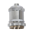Polished Nickel Finish Die Cast Aluminum E-26 Socket Cover with E-26 Socket and Mounting Hardware (48731N)