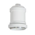 Glossy White Finish Die Cast Aluminum E-26 Socket Cover with E-26 Socket and Mounting Hardware (48731W)