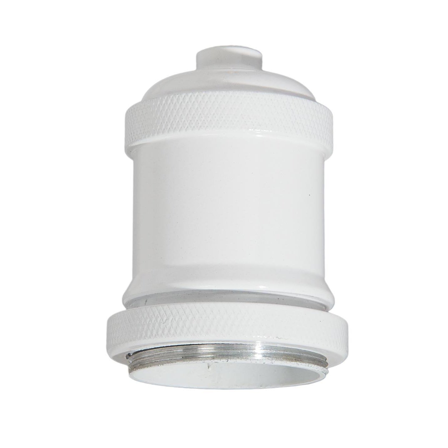 Glossy White Finish Die Cast Aluminum E-26 Socket Cover with E-26 Socket and Mounting Hardware (48731W)