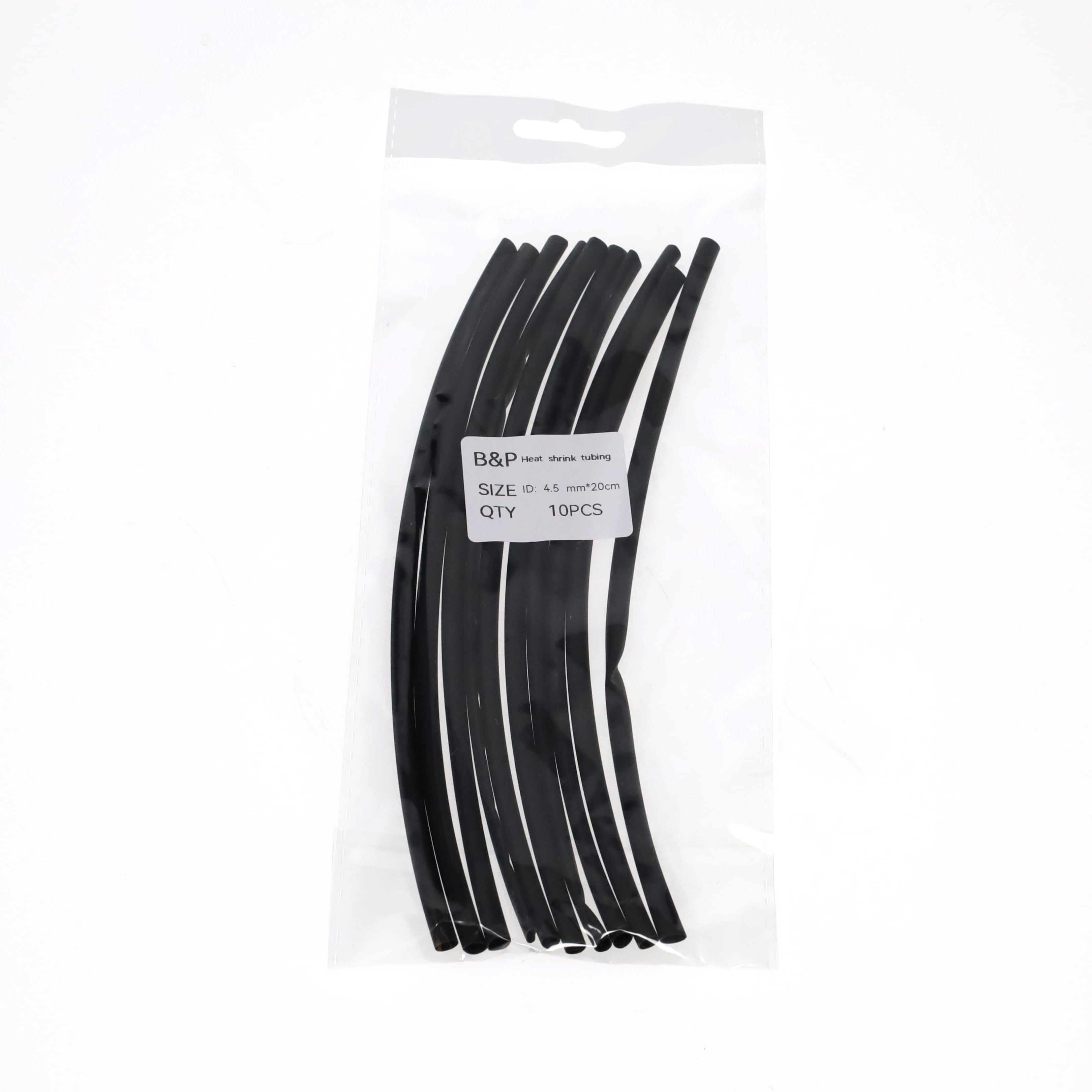 Heat Shrink Electrical Insulation Tubing - 4.5mm, 3/16" Dia., 200mm Long, Bag of 10 (48958)