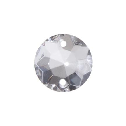 5/8" (16mm) Clear Crystal Round Rose Jewel (54030)