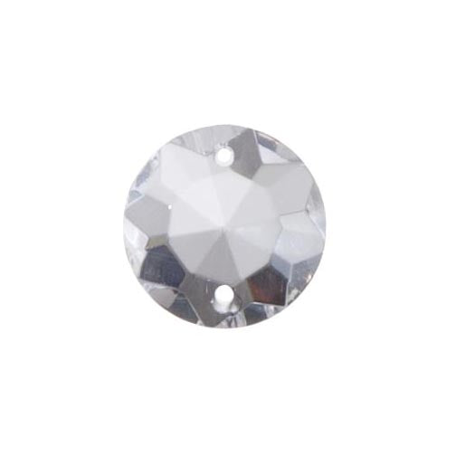 11/16" (18 mm) Clear Crystal Round Rose Jewel (54031)