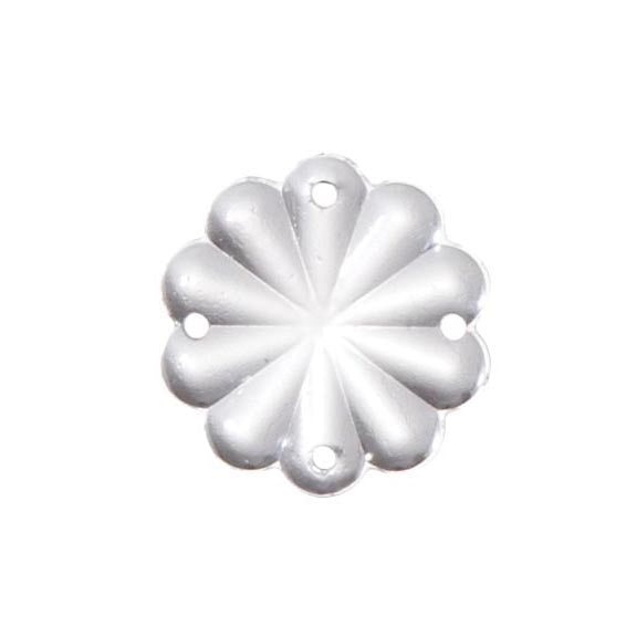 1" (25 mm) Clear Pressed Glass Rosette (54039)