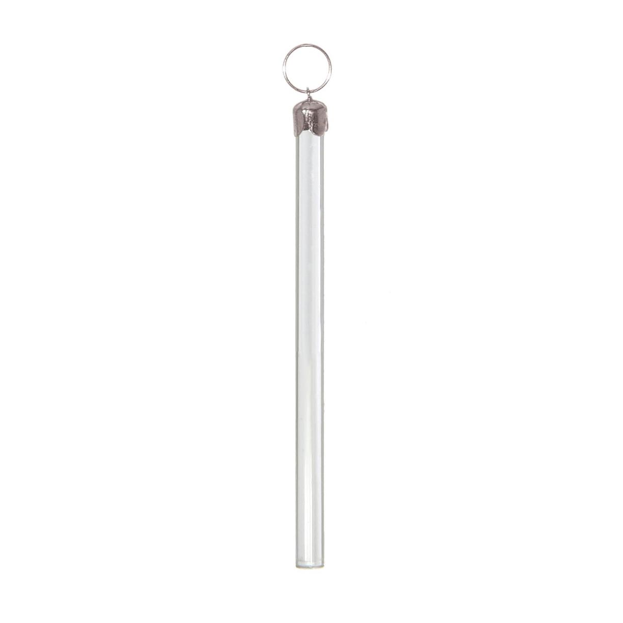 4" (100 mm) Clear Glass Pencil Prism, Choice of Brass or Nickel Hardware (54090)