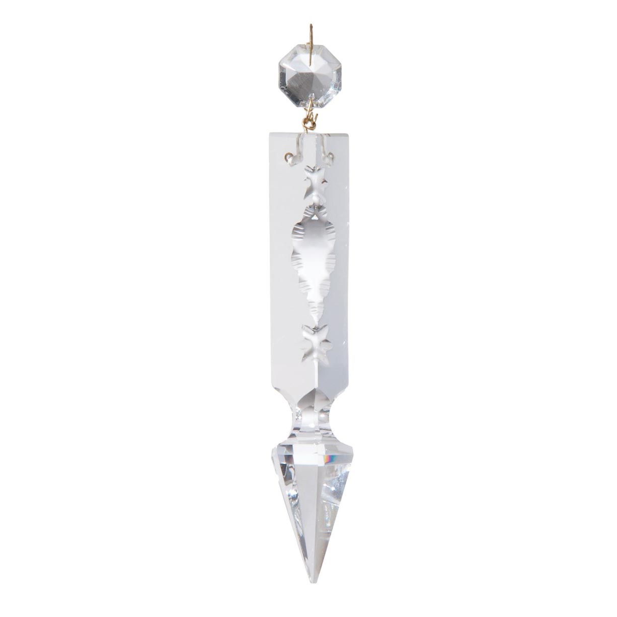 High Quality, Clear Cut Spearhead Crystal Prism, 4" (54135)