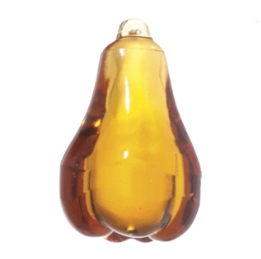 Amber Crystal Pear Chandelier Trimming, 70mm tall (54212T)