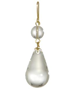 1 1/8" Clear Tear Drop w/ Bead, ~2-1/2" overall length (54987)