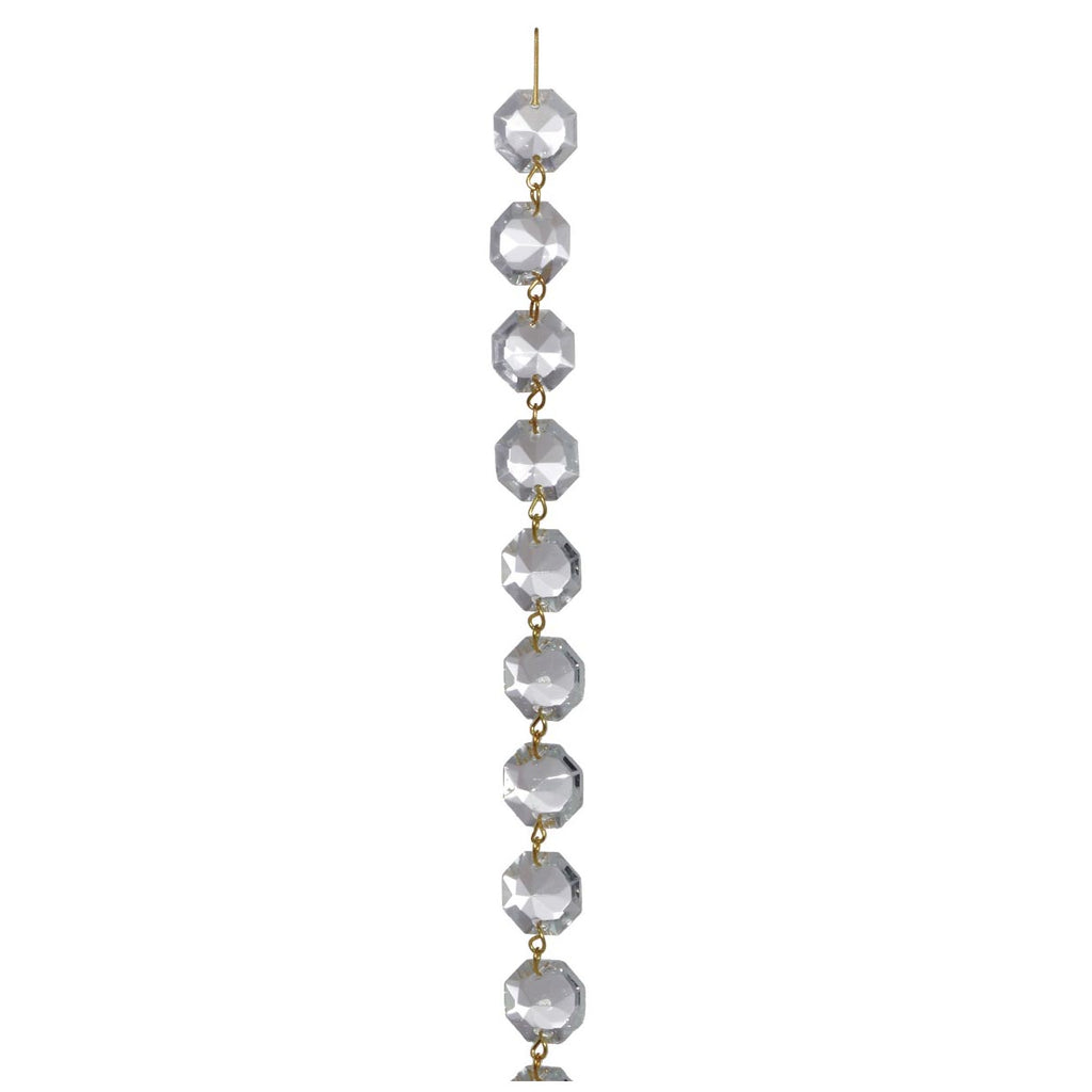 39" Clear Jewel Chain, 5/8" (16mm) Diameter Beads, Choice of Pin Finish (55010)