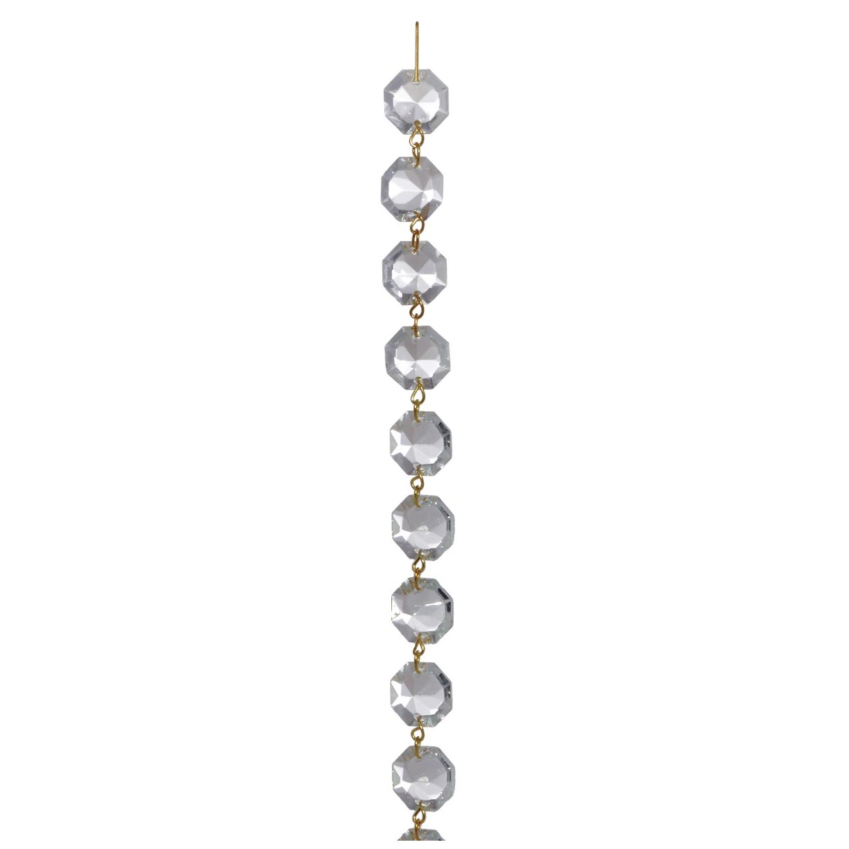 39" Clear Jewel Chain, 5/8" (16mm) Diameter Beads, Choice of Pin Finish (55010)