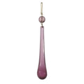 3" Amethyst Teardrop Lamp Crystal with Bead, 4-3/8" overall length (55087A)